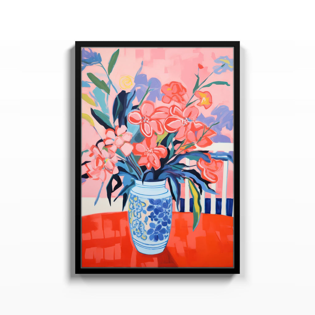 Explosión Floral – cuadro decorativo con marco negro | Studio MagArt