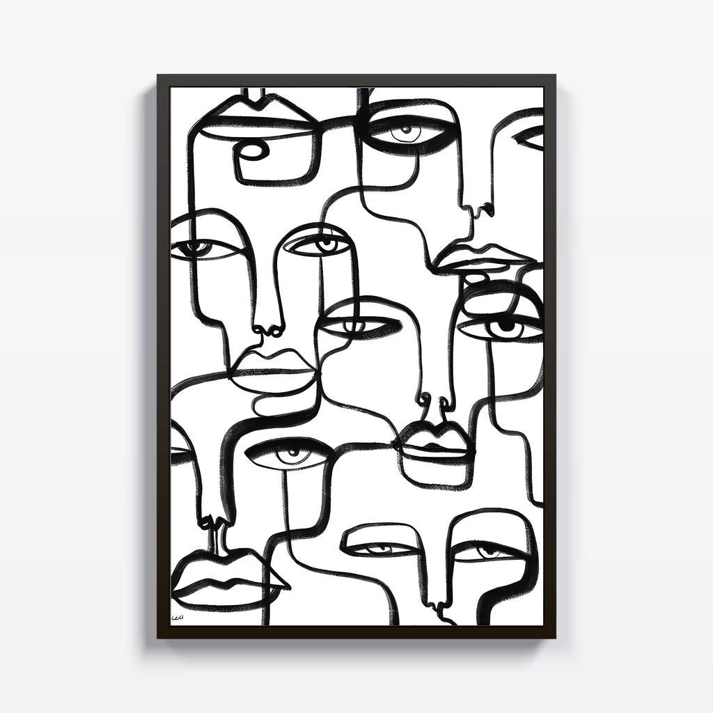 Caras y Siluetas - Dialogo Visual en Trazos Abstractos - Studio MagArt