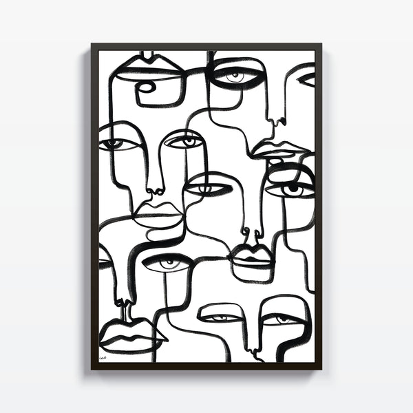 Caras y Siluetas - Dialogo Visual en Trazos Abstractos - Studio MagArt