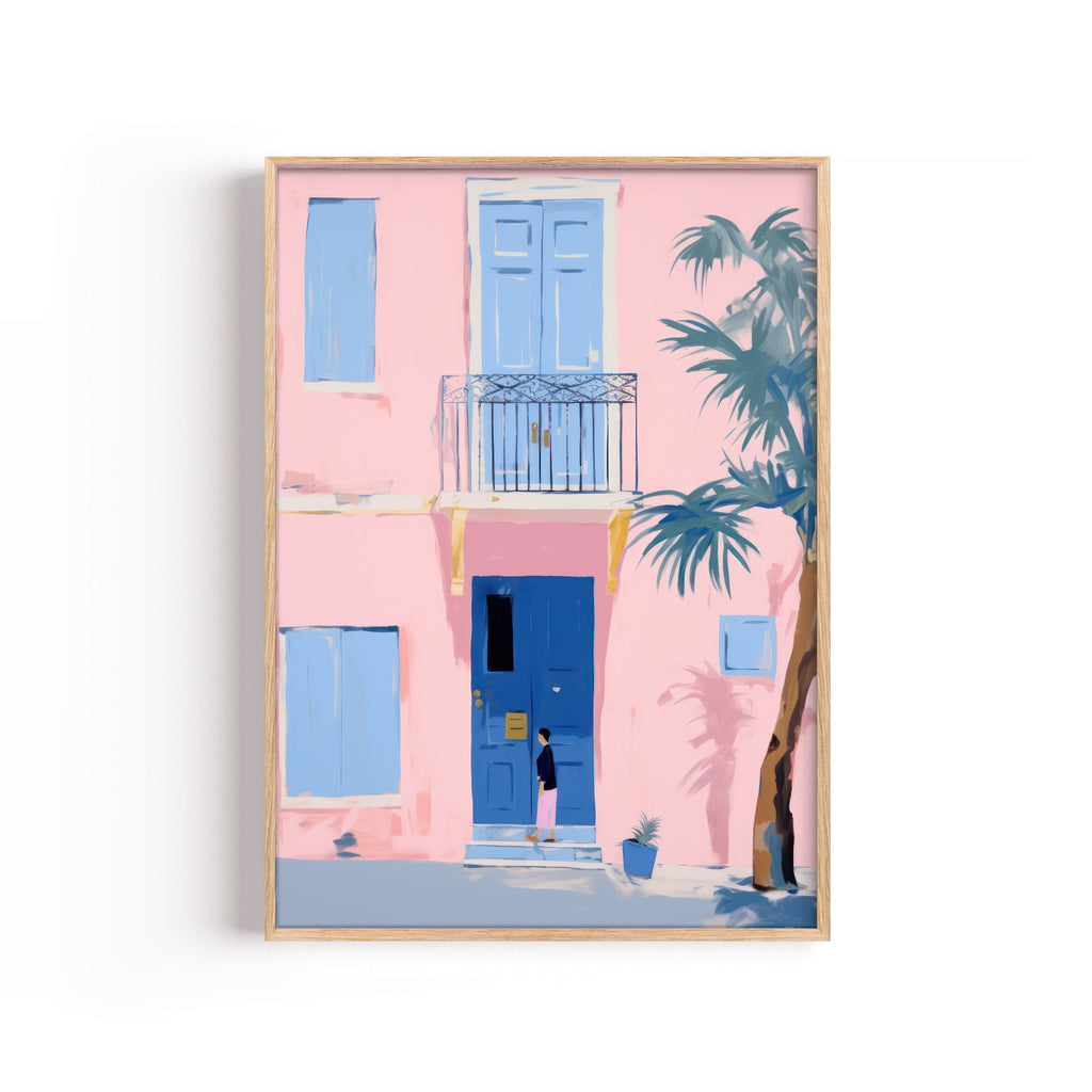 Fachada Rosa – cuadro decorativo con marco natural | Studio MagArt