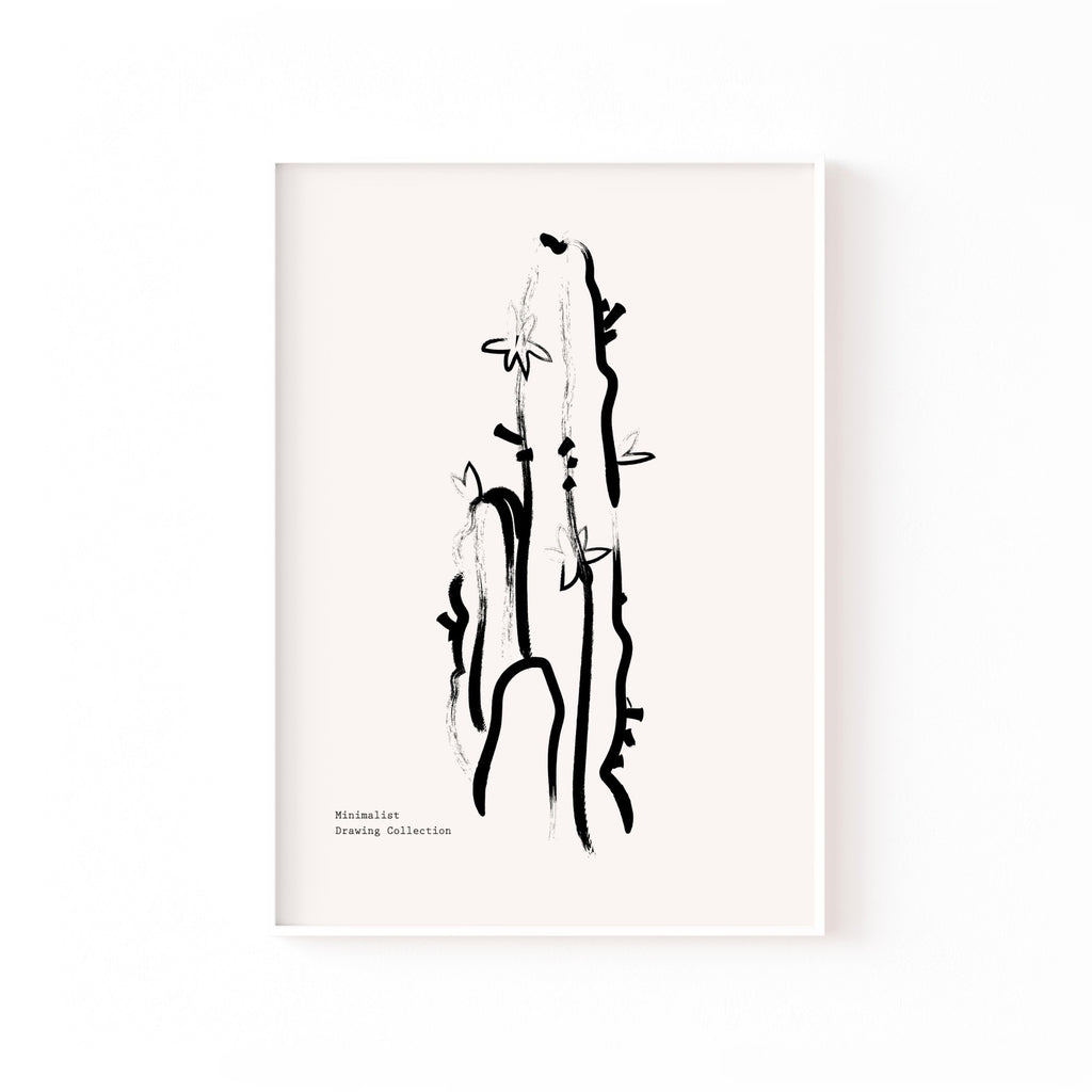 Figura Abstracta en Tinta – cuadro decorativo con marco blanco | Studio MagArt