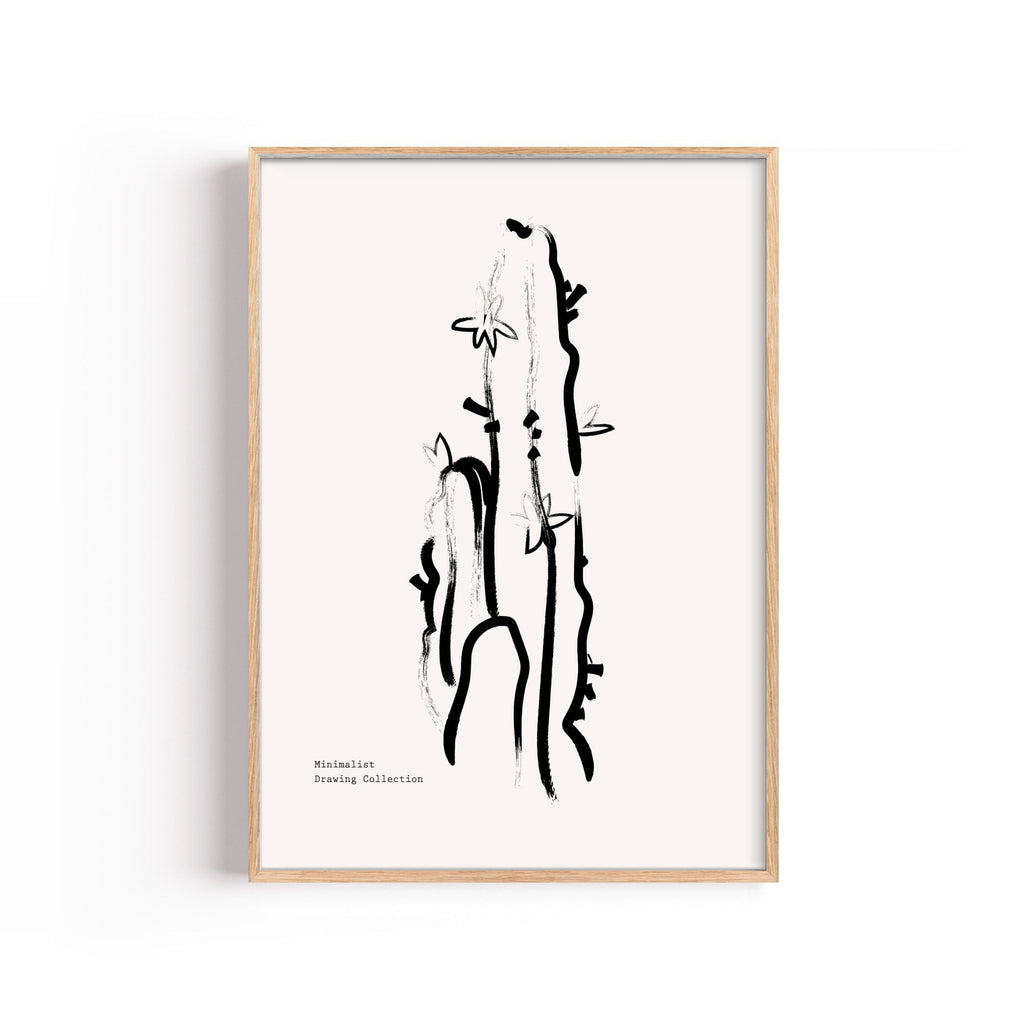 Figura Abstracta en Tinta – cuadro decorativo con marco natural | Studio MagArt
