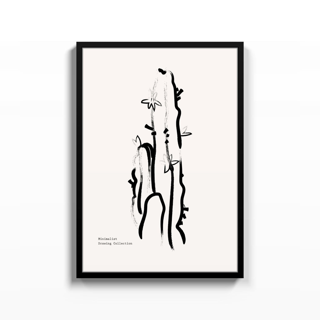 Figura Abstracta en Tinta – cuadro decorativo con marco negro | Studio MagArt