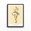 Figura Sentada – cuadro decorativo con marco negro | Studio MagArt