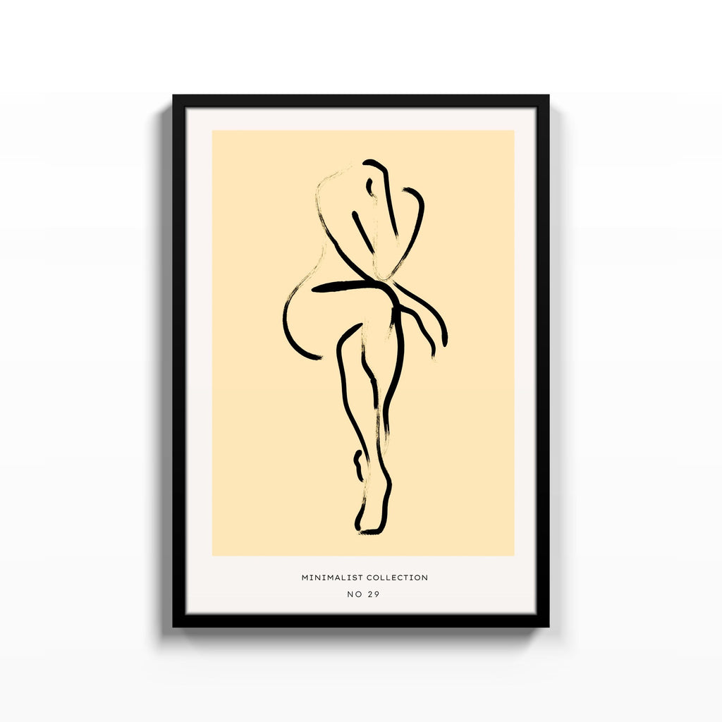 Figura Sentada – cuadro decorativo con marco negro | Studio MagArt