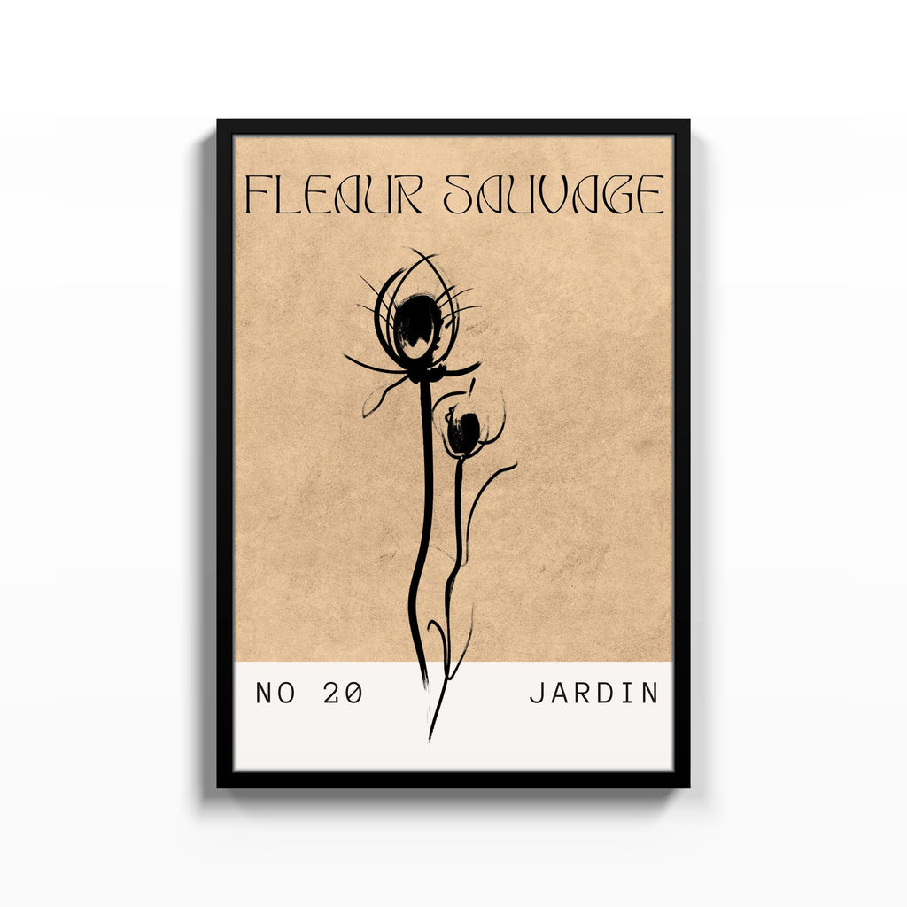 Fleur Sauvage – cuadro decorativo con marco negro | Studio MagArt