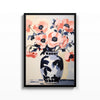 Flores en Porcelana – cuadro decorativo con marco negro | Studio MagArt