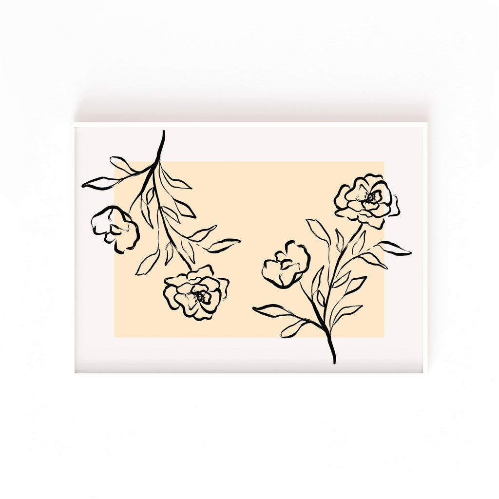 Flores Silvestres en Línea – cuadro decorativo con marco blanco | Studio MagArt