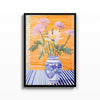 Flores sobre Amarillo – cuadro decorativo con marco negro | Studio MagArt