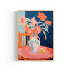 Flores sobre Mesa Rosa cuadro decorativo para sala moderna | arte para hogar | Studio MagArt