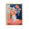 Flores sobre Mesa Rosa cuadro decorativo para sala moderna | arte para hogar | Studio MagArt