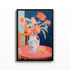 Flores sobre Mesa Rosa cuadro decorativo para sala moderna | arte para hogar | Studio MagArt