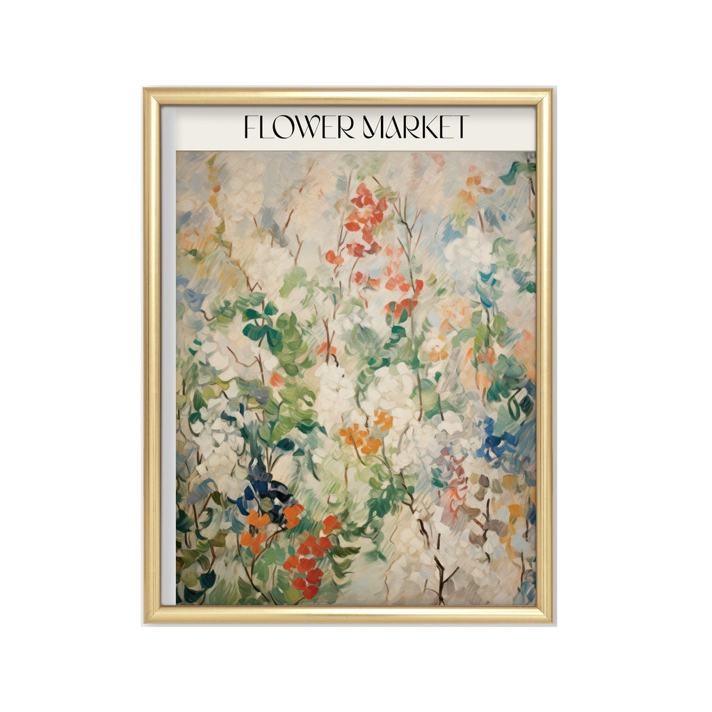 Flower Market – cuadro decorativo con marco dorado | Studio MagArt