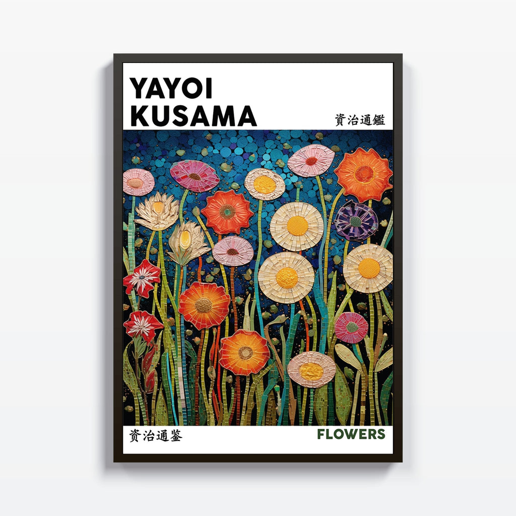 Flowers Yayoi Kusama cuadro decorativo para sala moderna | arte para hogar | Studio MagArt