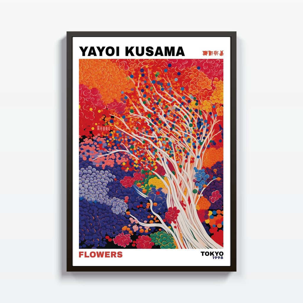Flowers Yayoi Kusama cuadro decorativo para sala moderna | arte para hogar | Studio MagArt