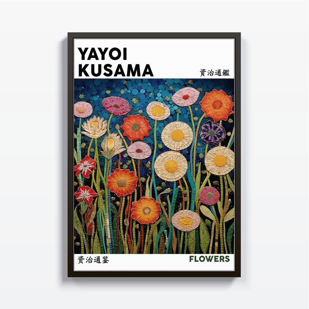 Flowers Yayoi Kusama cuadro decorativo para sala moderna | arte para hogar | Studio MagArt