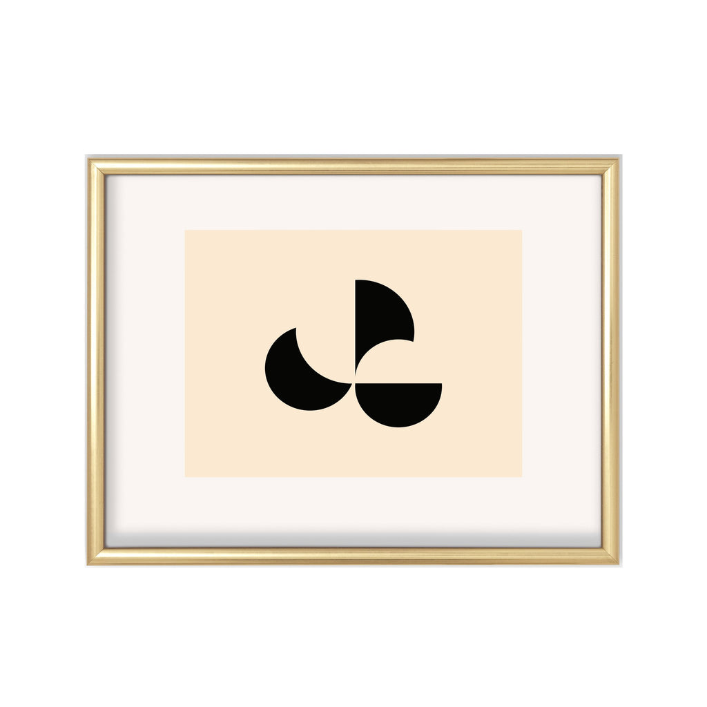 Formas Lúdicas – cuadro decorativo con marco dorado | Studio MagArt