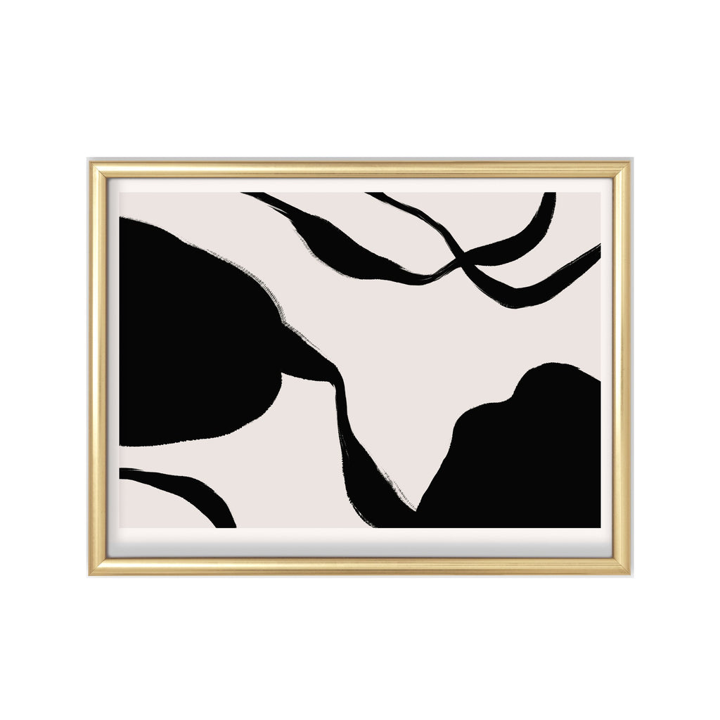 Formas Nocturnas – cuadro decorativo con marco dorado | Studio MagArt