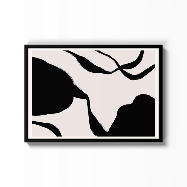 Formas Nocturnas – cuadro decorativo con marco negro | Studio MagArt