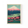 Fuji en Primavera – cuadro decorativo con marco blanco | Studio MagArt