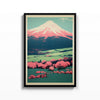 Fuji en Primavera – cuadro decorativo con marco negro | Studio MagArt