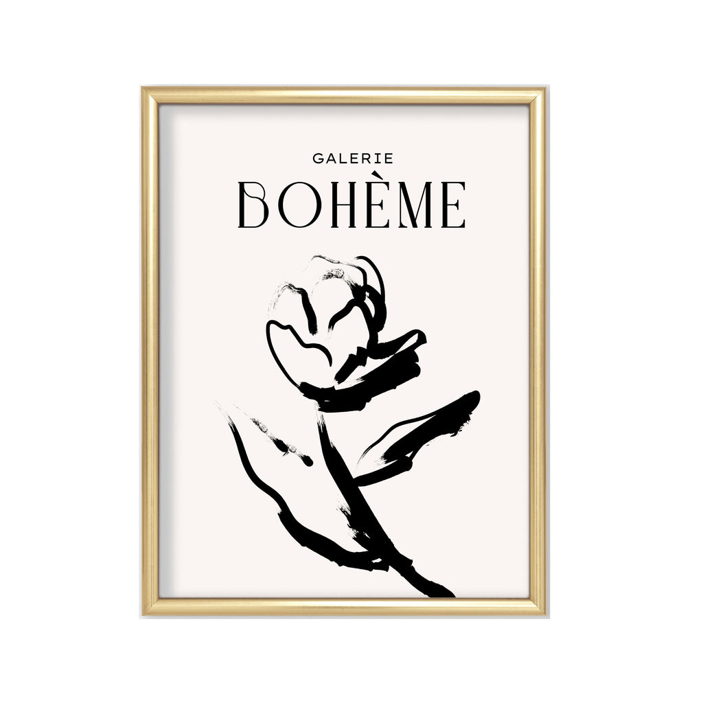 Galerie Bohème Flor – cuadro decorativo con marco dorado | Studio MagArt