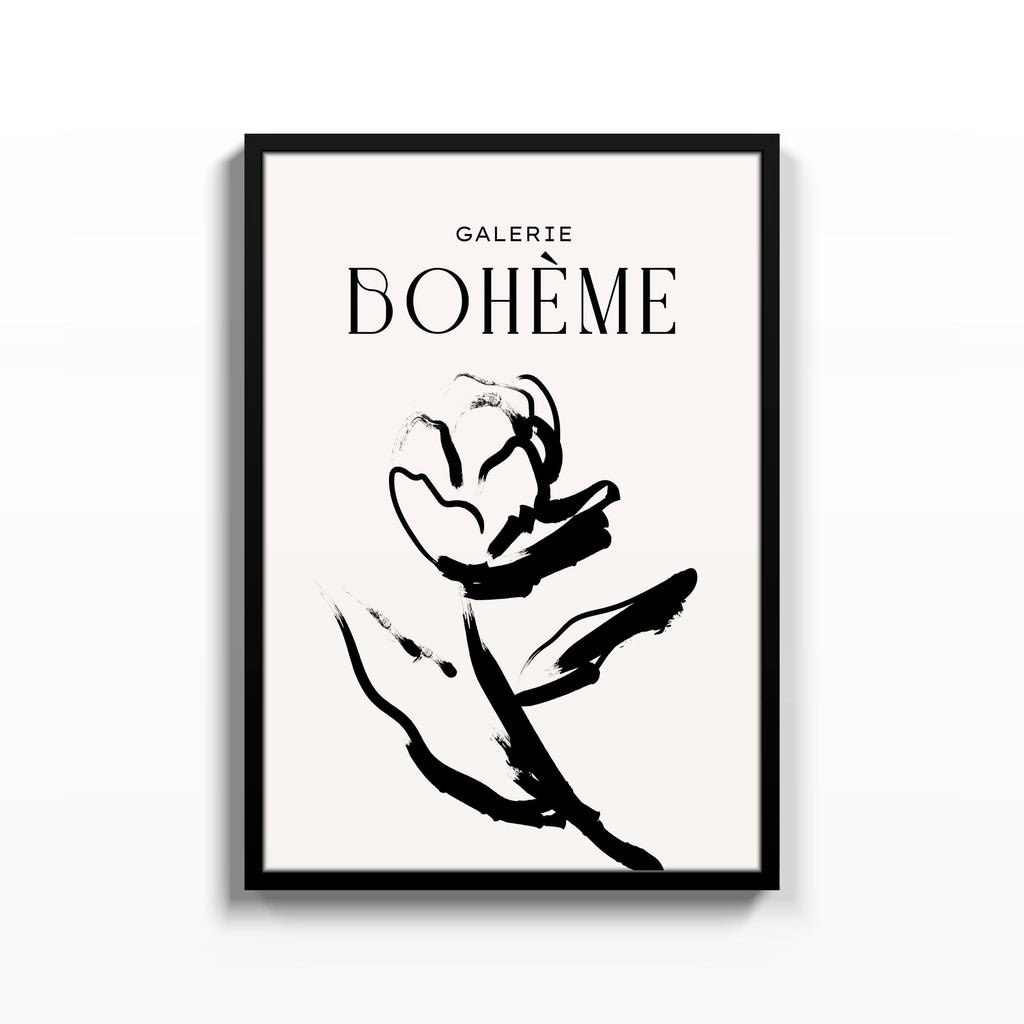 Galerie Bohème Flor – cuadro decorativo con marco negro | Studio MagArt