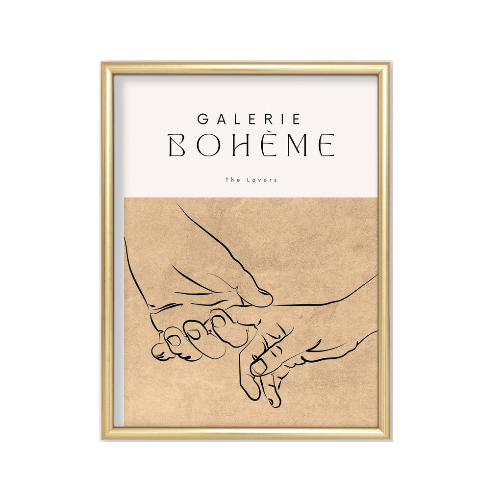 Galerie Bohème Manos – cuadro decorativo con marco dorado | Studio MagArt