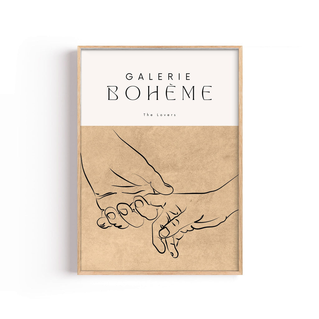 Galerie Bohème Manos – cuadro decorativo con marco natural | Studio MagArt