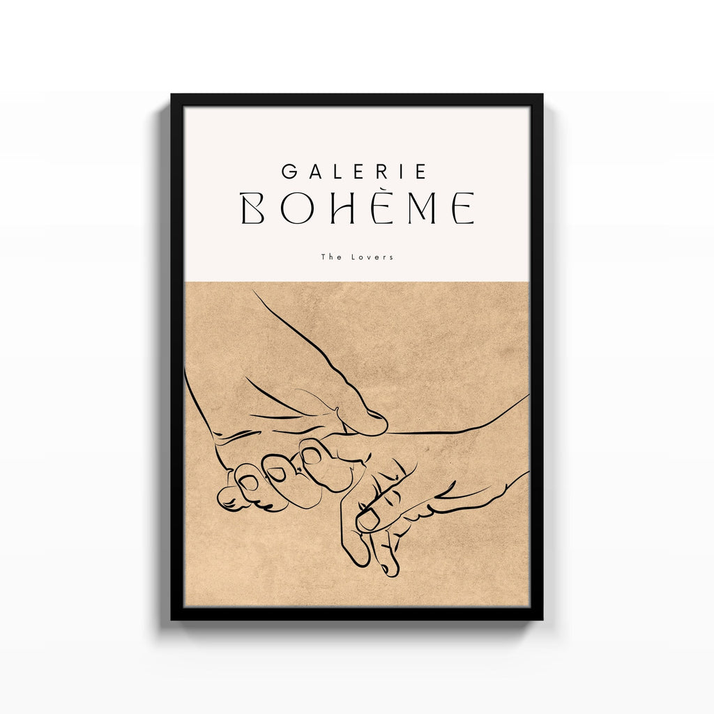 Galerie Bohème Manos – cuadro decorativo con marco negro | Studio MagArt