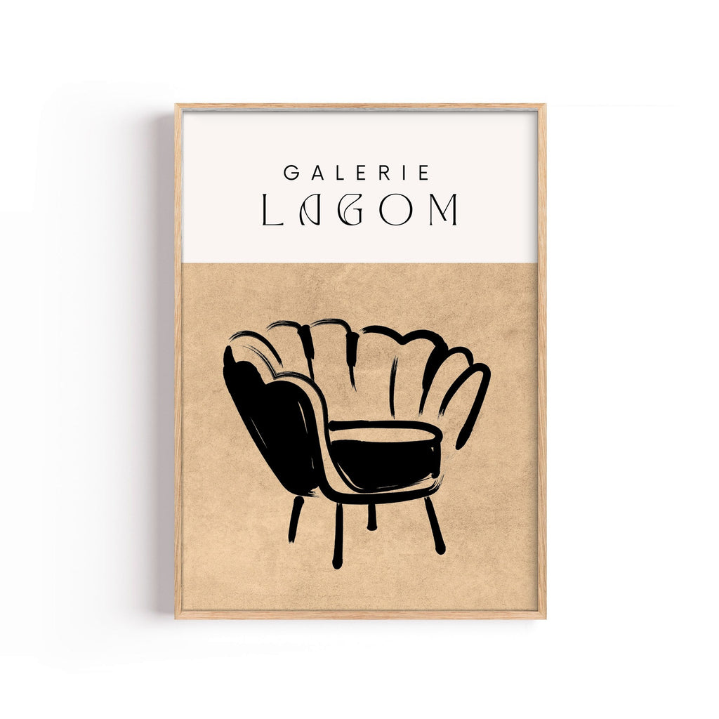 Galerie Lagom Sillón – cuadro decorativo con marco natural | Studio MagArt
