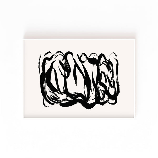 Garabato Negro – cuadro decorativo con marco blanco | Studio MagArt