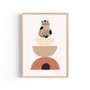 Gato en Equilibrio – cuadro decorativo con marco natural | Studio MagArt