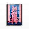 Gato Rosa – cuadro decorativo con marco negro | Studio MagArt