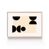 Geometría Bauhaus Negra – cuadro decorativo con marco natural | Studio MagArt
