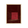 Geometría Carmesí cuadro decorativo para sala moderna | arte para hogar | Studio MagArt