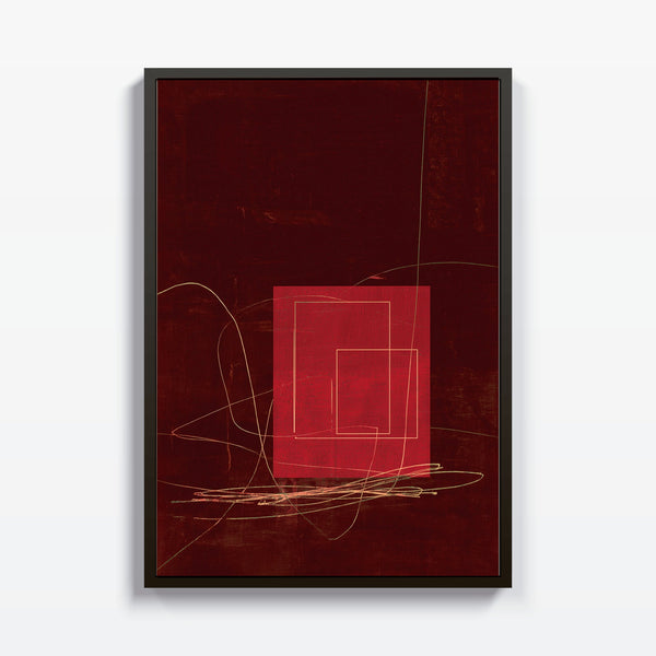 Geometría Carmesí cuadro decorativo moderno para hogar | Studio MagArt