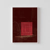 Geometría Carmesí cuadro decorativo para sala moderna | arte para hogar | Studio MagArt