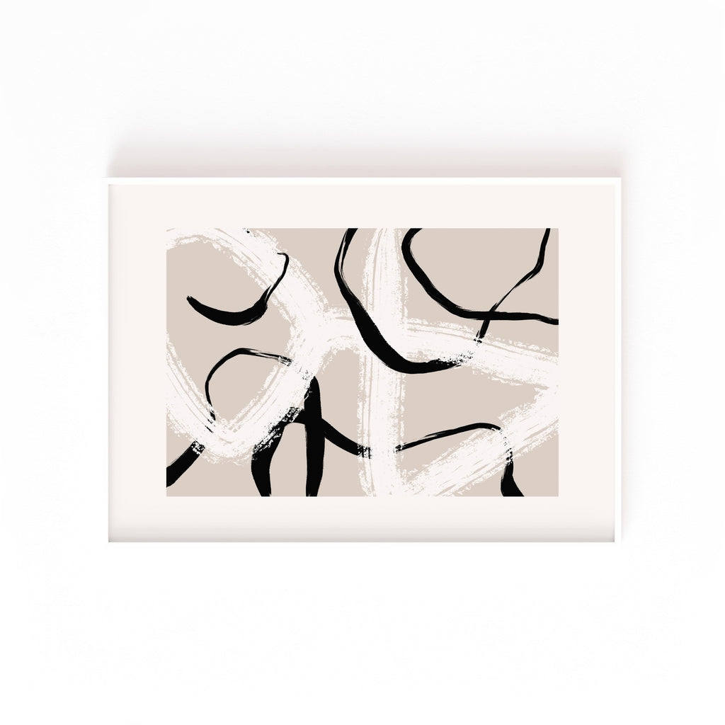 Gestos Neutros – cuadro decorativo con marco blanco | Studio MagArt