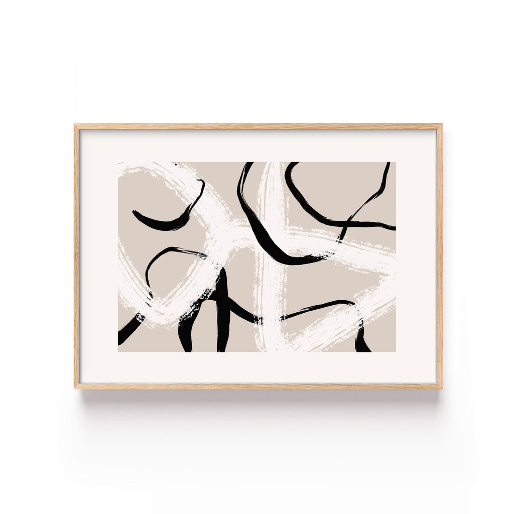 Gestos Neutros – cuadro decorativo con marco natural | Studio MagArt