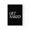 Get Naked – cuadro decorativo con marco blanco | Studio MagArt