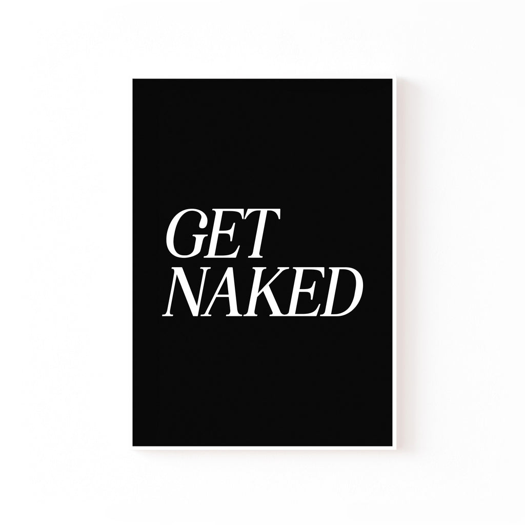 Get Naked – cuadro decorativo con marco blanco | Studio MagArt