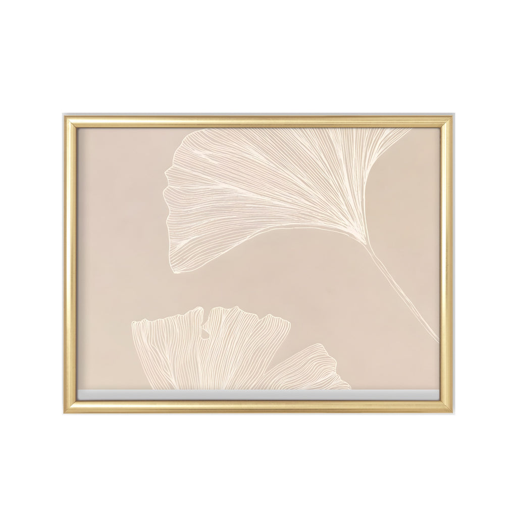 Ginkgo en Calma – cuadro decorativo con marco dorado | Studio MagArt