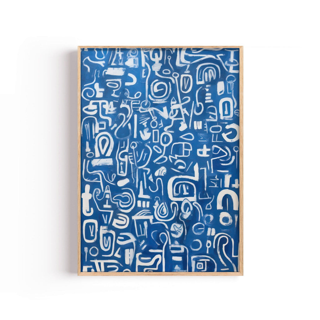 Grafismo Azul cuadro decorativo para sala moderna | arte para hogar | Studio MagArt