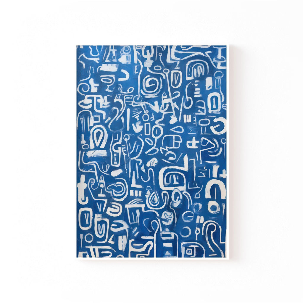 Grafismo Azul cuadro decorativo para sala moderna | arte para hogar | Studio MagArt
