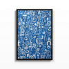 Grafismo Azul cuadro decorativo para sala moderna | arte para hogar | Studio MagArt