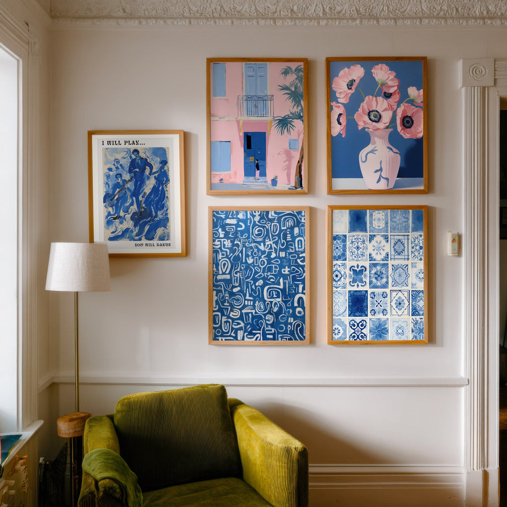 Grafismo Azul cuadro decorativo para sala moderna | arte para hogar | Studio MagArt