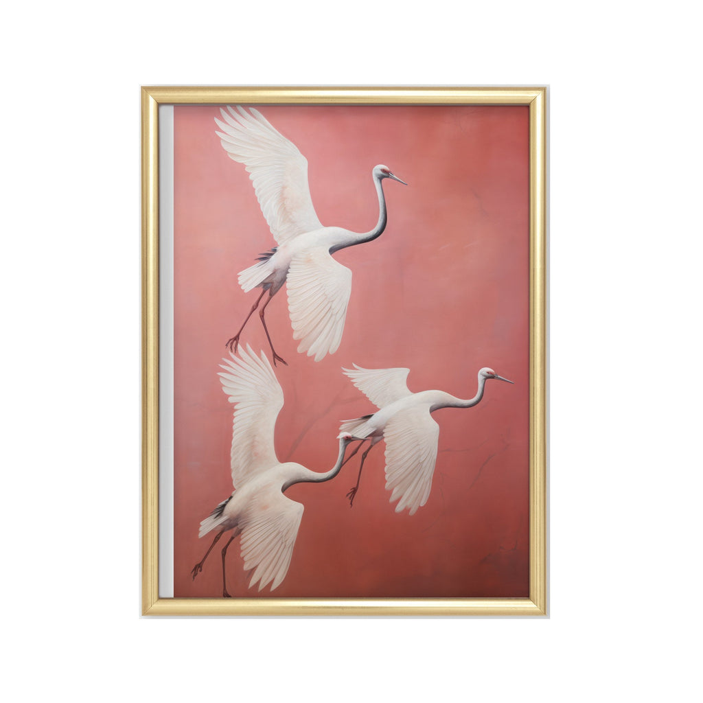 Grullas Rosadas cuadro decorativo para sala moderna | arte para hogar | Studio MagArt