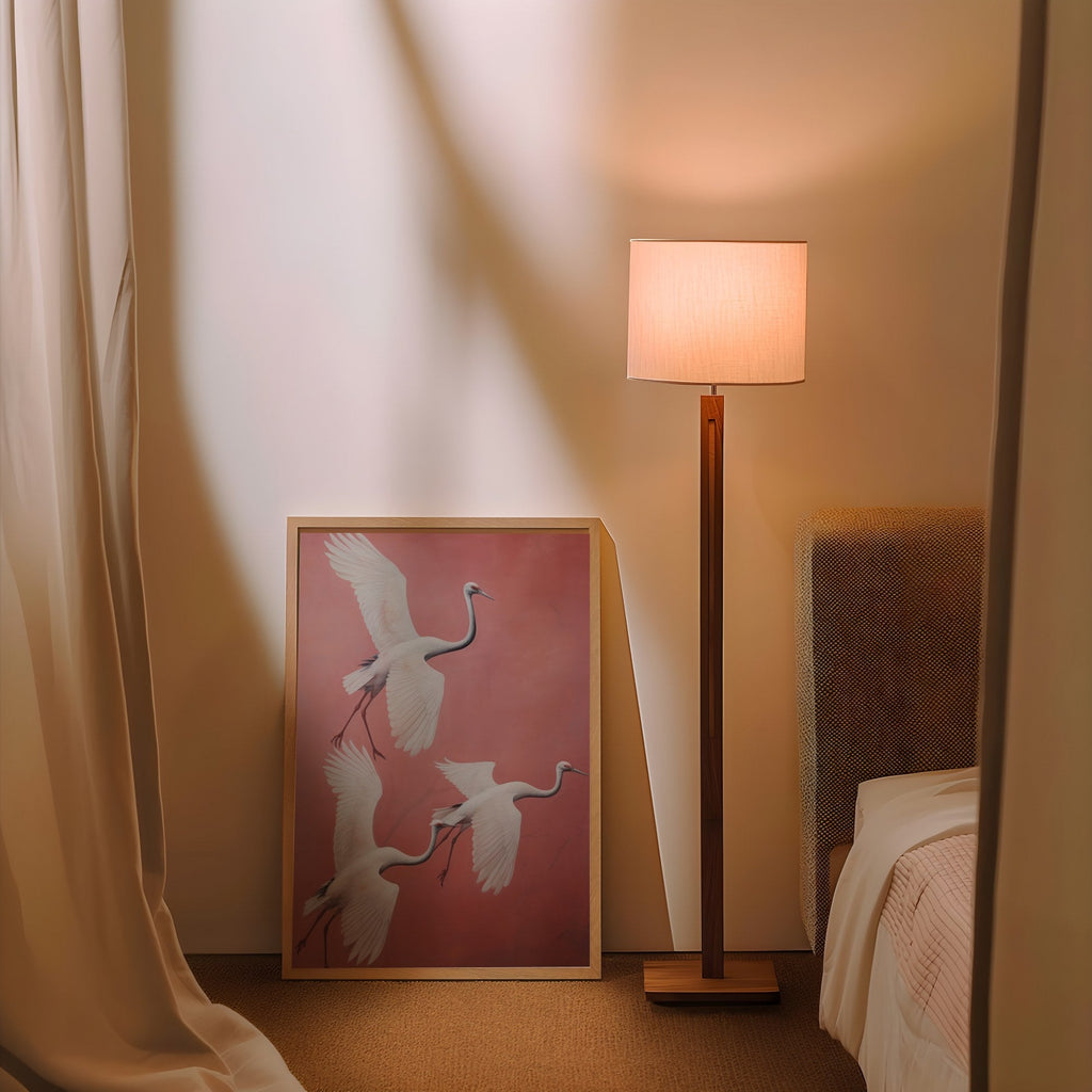 Grullas Rosadas cuadro decorativo para sala moderna | arte para hogar | Studio MagArt