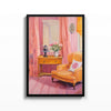 Habitación Rosa – cuadro decorativo con marco negro | Studio MagArt